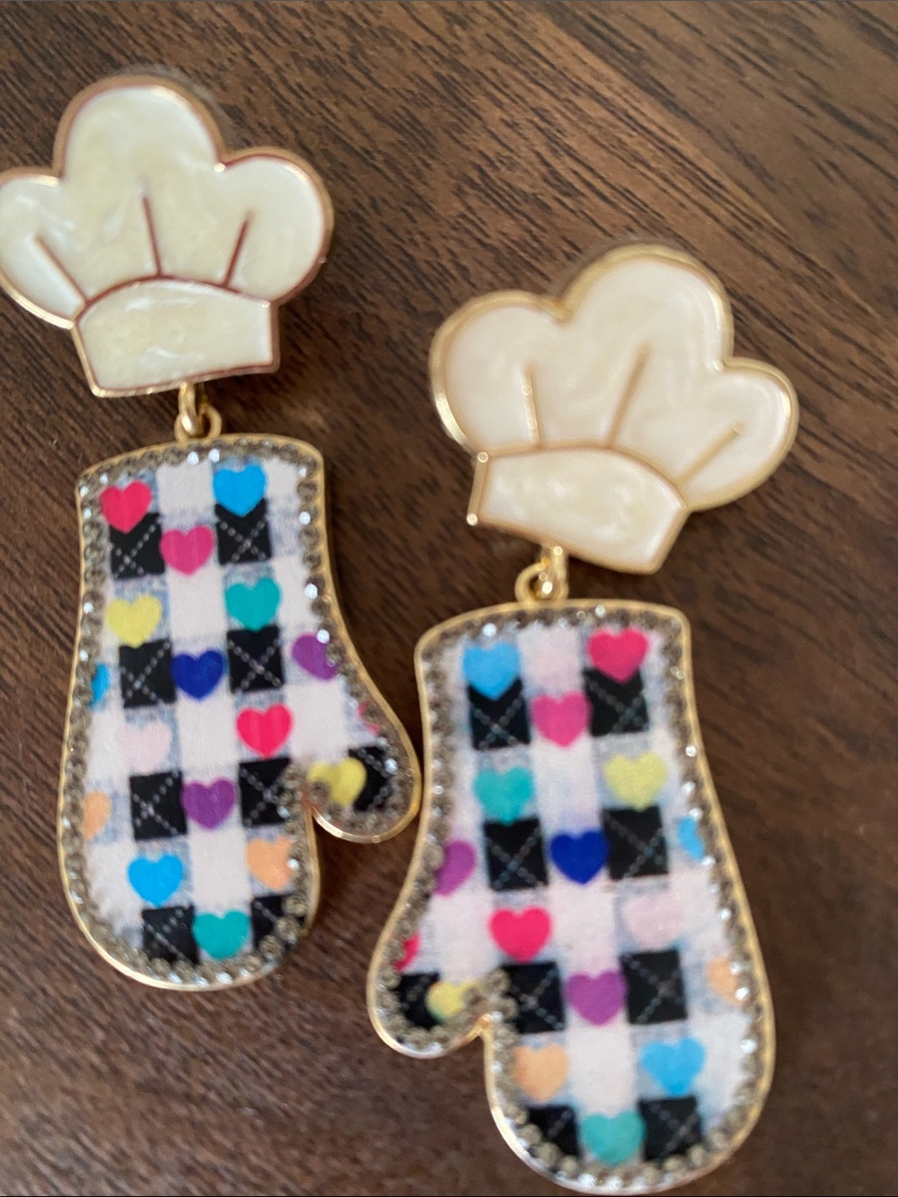 Sugarfix Oven Mitt Chef Hat Earrings